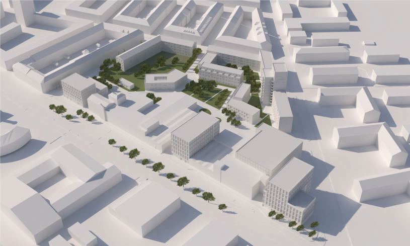 View from above of one of the proposed extensions